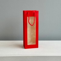 Punga cadou New World For Wine 13x8x34.5cm Red
