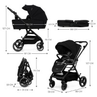 Carucior Kinderkraft Yoxi 2in1 Black (KSYOXI00BLK2000) imaginea #4 — magazin online Desire.md