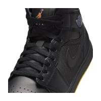 Ghete pentru bărbați Nike Air Jordan 1 Mid SE Black/Opti Yellow/Silver, s.41 imaginea #6 — magazin online Desire.md