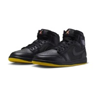 Ghete pentru bărbați Nike Air Jordan 1 Mid SE Black/Opti Yellow/Silver, s.44