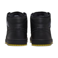 Ghete pentru bărbați Nike Air Jordan 1 Mid SE Black/Opti Yellow/Silver, s.44 imaginea #5 — magazin online Desire.md