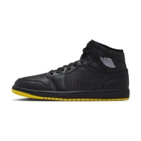 Ghete pentru bărbați Nike Air Jordan 1 Mid SE Black/Opti Yellow/Silver, s.40.5 imaginea #2 — magazin online Desire.md