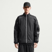 Мужская куртка Nike Sportswear Graphic Black/Light Smoke Grey/Safety Orange, s.XL