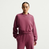 Женская толстовка Nike Studio Fleece Medium Weight NPink Smoke/Sail, s.XS