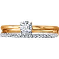 Inel din aur cu zirconii Diamant 019906 s.17 1,48g imaginea #3 — magazin online Desire.md