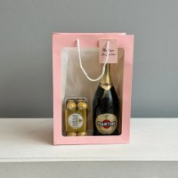 Punga cadou New World Rectangle 25x15x35cm Pink  imaginea #2 — magazin online Desire.md