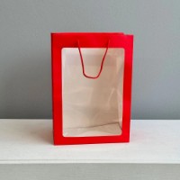 Подарочный пакет New World Rectangle 25x15x35cm Red