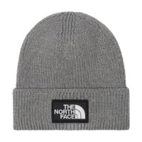 Шапка The North Face Logo Box Cuffed Medium Grey Heather