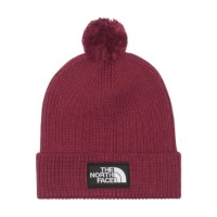 Шапка The North Face Logo Box Pom Burgundy