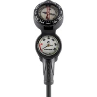 Accesoriu scufundare Cressi Console CP2 Compass + Pressure Gauge Vale 300 C White Bar (KC768300)