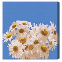 Картина по номерам Art Gallery Premium Ромашки и голубое небо 20x20cm (BX3133)