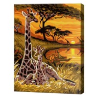 Картина по номерам Art Gallery Premium Семья жирафов 20x30cm (CX3632)