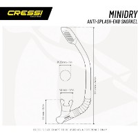 Трубка для ныряния Cressi Minidry Snorkel Clear/Tube Yellow (ES258810) фото №2 — интернет-магазин Desire.md