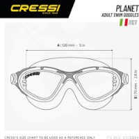 Очки для плавания Cressi Planet Black/Frame Lime Black (DE202767) фото №4 — интернет-магазин Desire.md