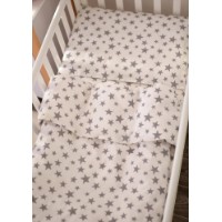 Lenjerie de pat pentru copii Veres Grey Stars Flannel 3pcs (154.04.13) imaginea #2 — magazin online Desire.md