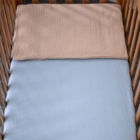 Lenjerie de pat pentru copii Veres Muslin Blue-Beige 3pcs (153.7.02) imaginea #2 — magazin online Desire.md