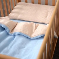 Lenjerie de pat pentru copii Veres Muslin Blue-Beige 3pcs (153.7.02)