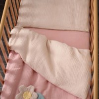 Детское постельное белье Veres Muslin Pink-Beige 3pcs (153.7.01)