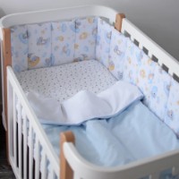 Lenjerie de pat pentru copii Veres Sleepy Moon Blue 6pcs (222.02.1)