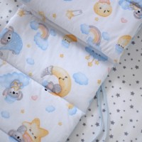 Lenjerie de pat pentru copii Veres Sleepy Moon Blue 6pcs (222.02.1) imaginea #2 — magazin online Desire.md