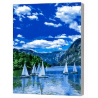 Tablou pe numere Art Gallery Econom Iahturi pe lac montan 40x50cm (GX40246)