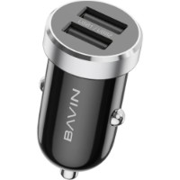 Încărcător auto Bavin Car Charger Dual + Type-C Black (PC862TY)