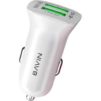 Încărcător auto Bavin Car Charger Dual White (PC253)