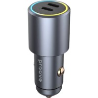 Încărcător auto Proove Double Energy 50W Type-C+Type-C Metal Gray (ACDE50022206) imaginea #2 — magazin online Desire.md
