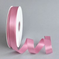 Panglică din satin cu două fețe Ding Xin 2.5cm Dark Pink (#0149)