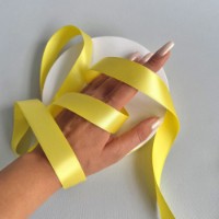 Panglică din satin Ding Xin 2.5cm Light Lemon (#0640)  imaginea #2 — magazin online Desire.md