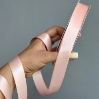 Panglică din satin Ding Xin 2.5cm Peach (#0203) imaginea #2 — magazin online Desire.md