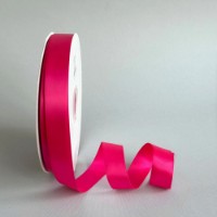 Panglică din satin cu două fețe Ding Xin 2.5cm Shocking Pink (#0175)