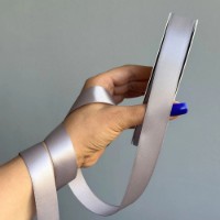 Panglică din satin Ding Xin 2.5cm Silver (#1010) imaginea #2 — magazin online Desire.md