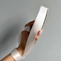Panglică din satin cu doua fete Ding Xin 2.5cm White (#0000) imaginea #2 — magazin online Desire.md