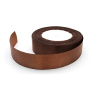 Лента атласная двусторонняя New World 2.5cm Friar Brown