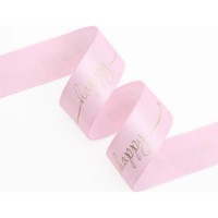 Panglică din satin New World Happy 2.5cm 165 Light Pink