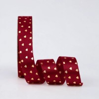 Лента атласная New World Hearts 2.5cm 011 Burgundy