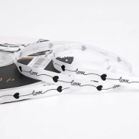 Лента атласная New World Love 1cm White