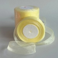 Panglică din organza Ding Xin 2.5cm Beige
