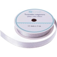 Panglică satinată  DPCraft 1.2cm Silver (DPTA-100)