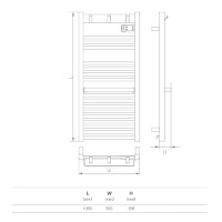 Uscător de prosoape Avonflow Omega 500x1050 400W (126615) imaginea #4 — magazin online Desire.md