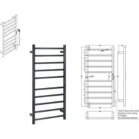 Полотенцесушитель Bemeta Black 130W (704151040) фото №2 — интернет-магазин Desire.md