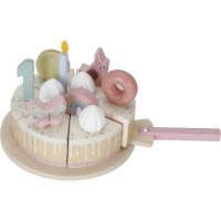 Tort aniversar Little Dutch Wooden Pink Birthday Cake Toy (LD8015) imaginea #4 — magazin online Desire.md