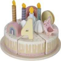 Tort aniversar Little Dutch Wooden Pink Birthday Cake Toy (LD8015) imaginea #8 — magazin online Desire.md