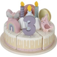 Tort aniversar Little Dutch Wooden Pink Birthday Cake Toy (LD8015) imaginea #10 — magazin online Desire.md