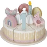 Tort aniversar Little Dutch Wooden Pink Birthday Cake Toy (LD8015)