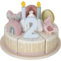 Tort aniversar Little Dutch Wooden Pink Birthday Cake Toy (LD8015) imaginea #2 — magazin online Desire.md