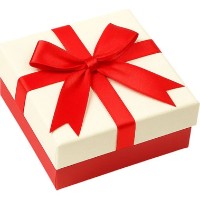 Подарочная коробка для украшений New World 7x7x3.5cm White/Red (757535-wr)