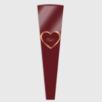Цветочный конус New World Golden Heart Burgundy 30pcs