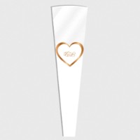 Цветочный конус New World Golden Heart White 30pcs